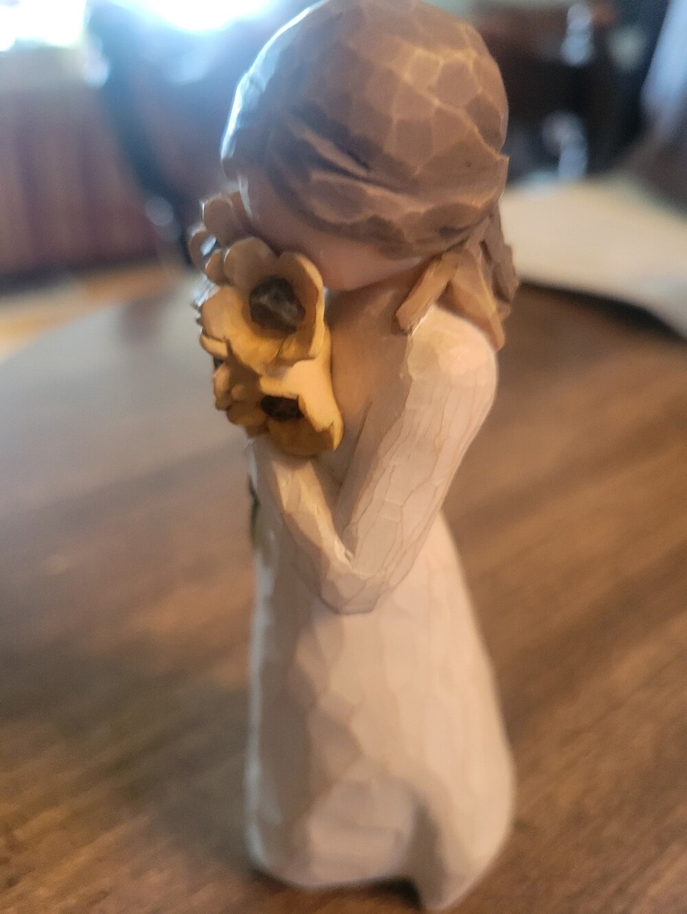 Willow Tree Hand-Painted Figurine in Cream and Tan